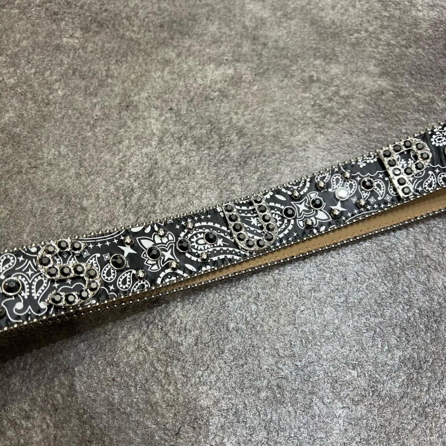 未使用品 Supreme シュプリーム 26SS ×B.B.SIMON Bandana Belt ビービーサイモン バンダナベルト スタッズ ブラック L 10791M_7