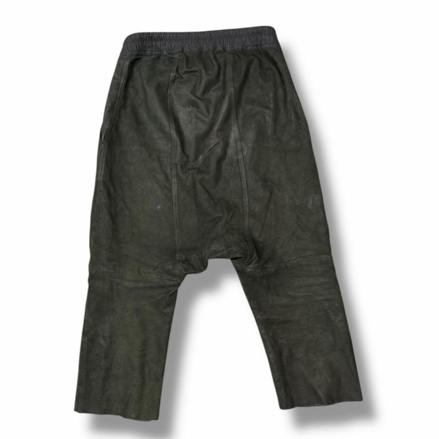 国内正規 Rick Owens 15AW Leather Prisoner Pants レザープリズナーパンツ サルエルイージーパンツ リックオウエンス RP15F1310-LK ブラック 40 （10902M） Rick Owens リックオウエンス 15AW Leather Prisoner Pants レザー