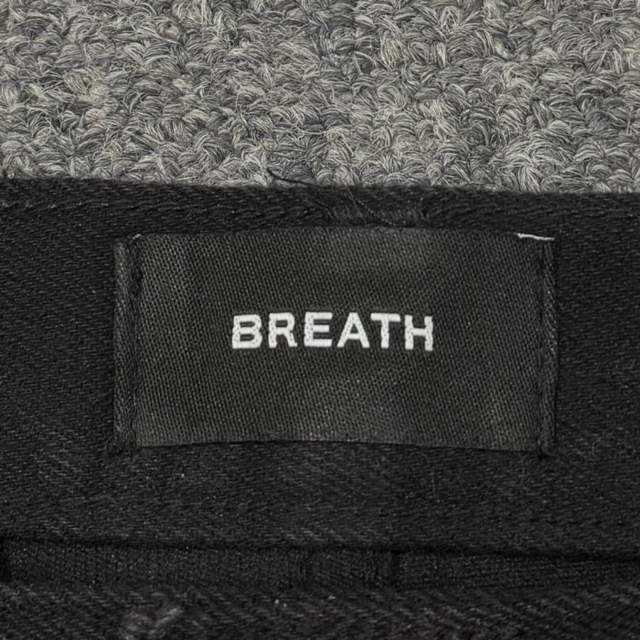 参考上代49500円 BREATH 25AW COATING BIKER DENIM PANTS コーティング 