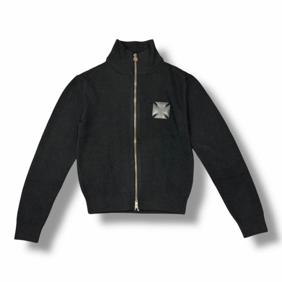 未使用品 VETEMENTS ヴェトモン 26SS LEATHER CROSS ZIP-UP SWEATER