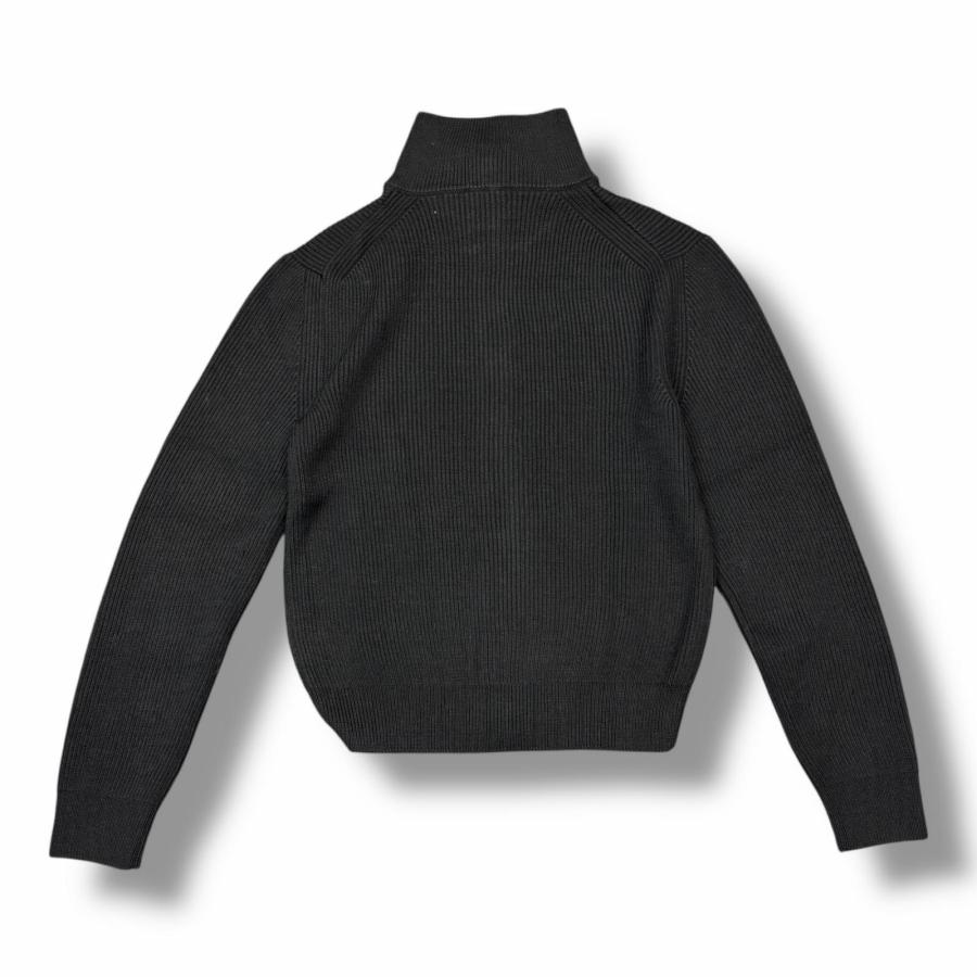 最終値下げ　 VETEMENTS ダークグレー ジップアップセーター 未使用品 VETEMENTS ヴェトモン 26SS LEATHER CROSS ZIP-UP SWEATER