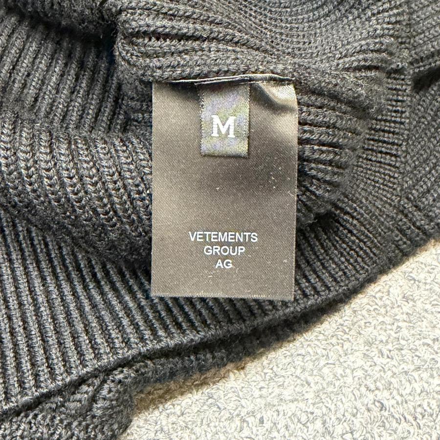 未使用品 VETEMENTS ヴェトモン 26SS LEATHER CROSS ZIP-UP SWEATER