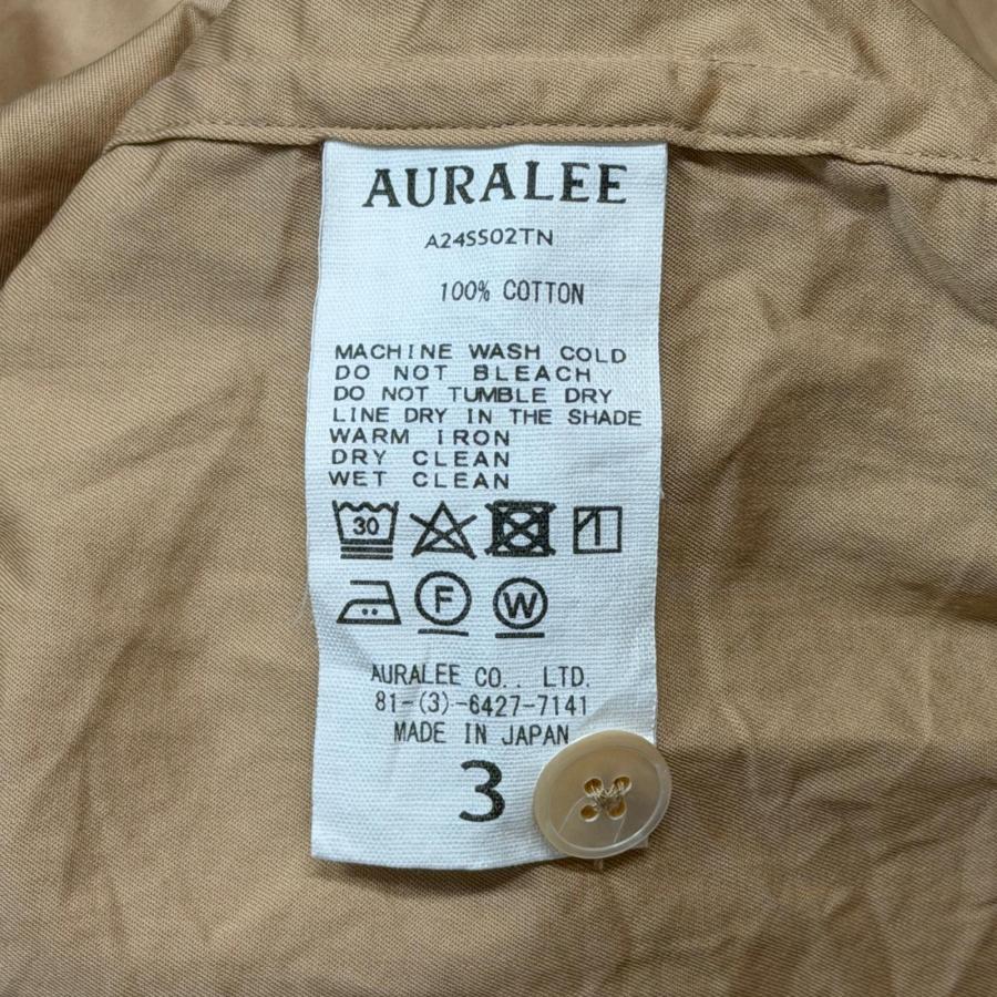 AURALEE オーラリー WASHED FINX TWILL BIG SHIRT ウォッシュド