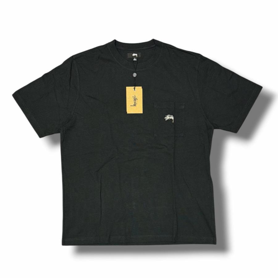 STUSSY（ステューシー） Stock Logo Pocket Crew Tee ロゴ刺繍ポケット 