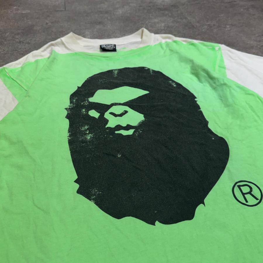 SAINT MICHAEL セントマイケル HANDPRINT BAPE_SS TEE コラボ エイプ