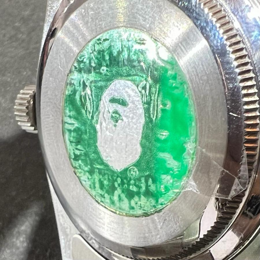 ☆☆A BATHING APE アベイシングエイプ サルマリーナ ミルガウス BAPEX TYPE15 BAPEX TYPE15 モスグリーン 自動巻き 腕時計 箱有 A BATHING APE - A BATHING APE アベイシングエイプ サルマリーナ