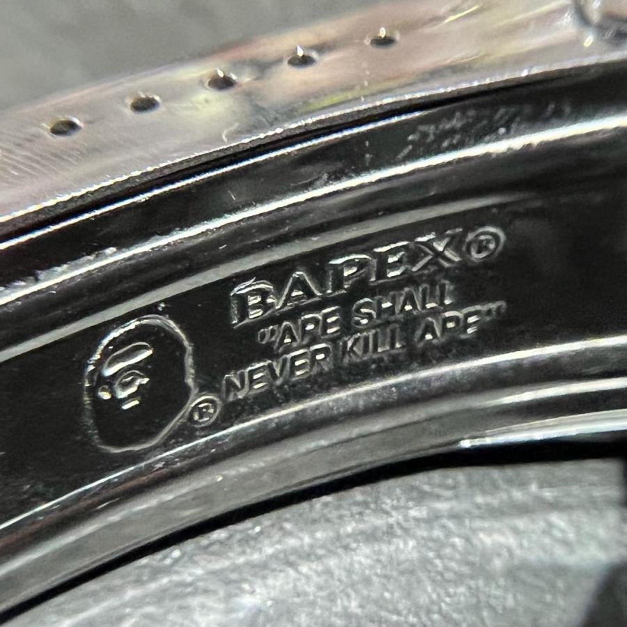 A BATHING APE アベイシングエイプ BAPEX TYPE15  ベイプックス サルマリーナ ミルガウス アナログ腕時計  モスグリーン F 11236Mの画像