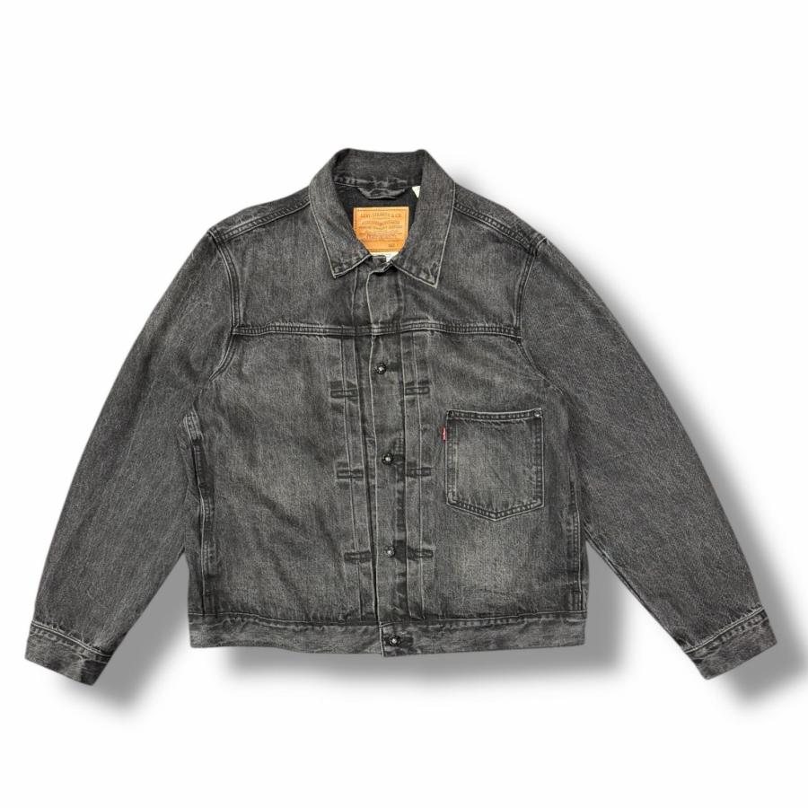 [美品] EDIFICE(エディフィス) x Levi’s(リーバイス) 30th 別注 Type 1 Trucker Jacket BLACK　デニムジャケット　トラッカージャケット サイズM (日本XL相当) Levi's（リーバイス） 30th 別注 Type 1 Trucker Jacket BLACK