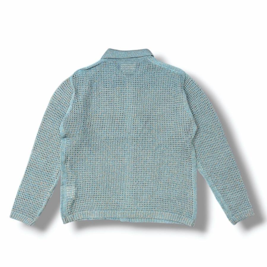 未使用品 YOKE ヨーク MESH KNITTED SHIRT CARDIGAN メッシュニット