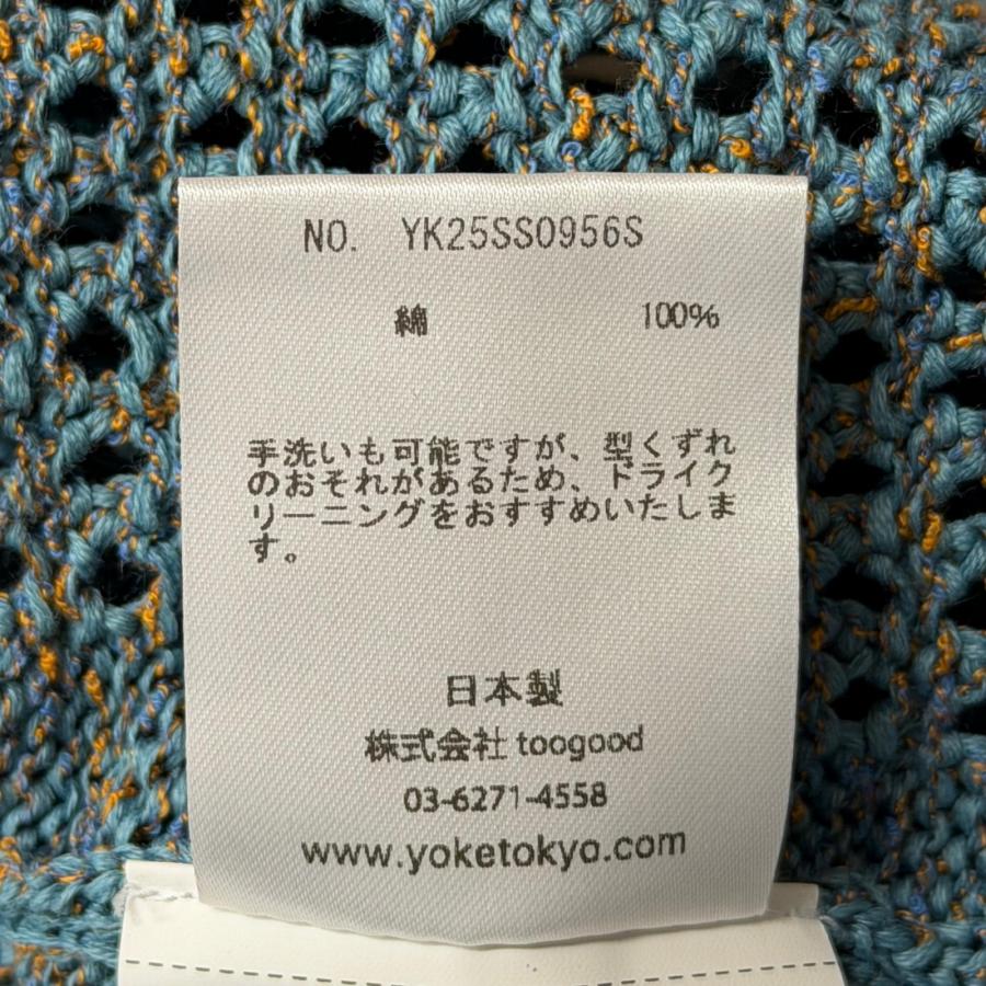 未使用品 YOKE ヨーク MESH KNITTED SHIRT CARDIGAN メッシュニット