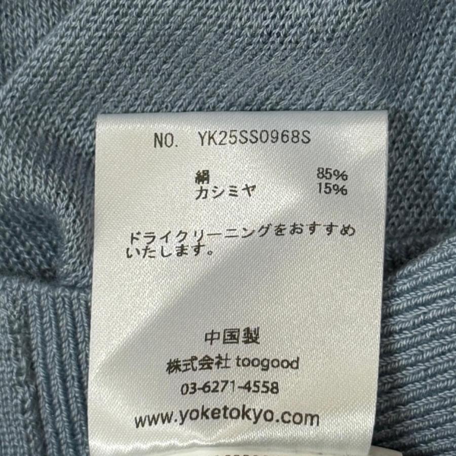 未使用品 YOKE ヨーク 25SS SILK CASHMERE SHEER SHIRT CARDIGAN