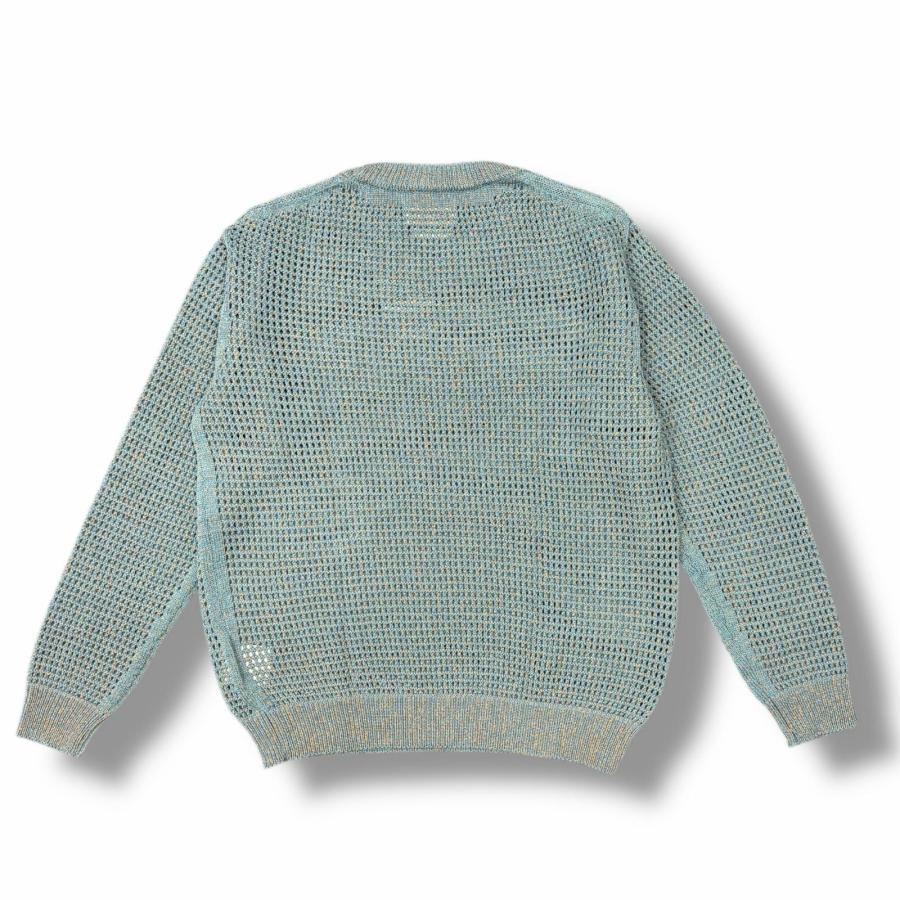 未使用品 YOKE ヨーク 25SS MESH KNITTED CREWNECK SWEATER メッシュ 