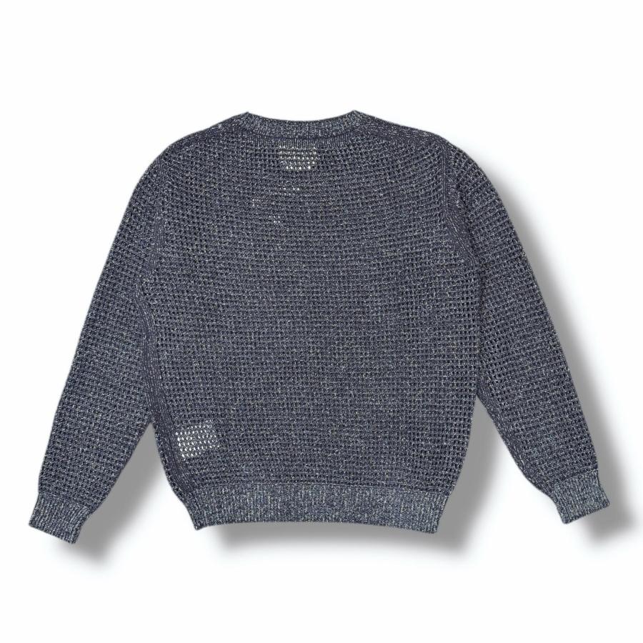 未使用品 YOKE ヨーク 25SS MESH KNITTED CREWNECK SWEATER メッシュ 