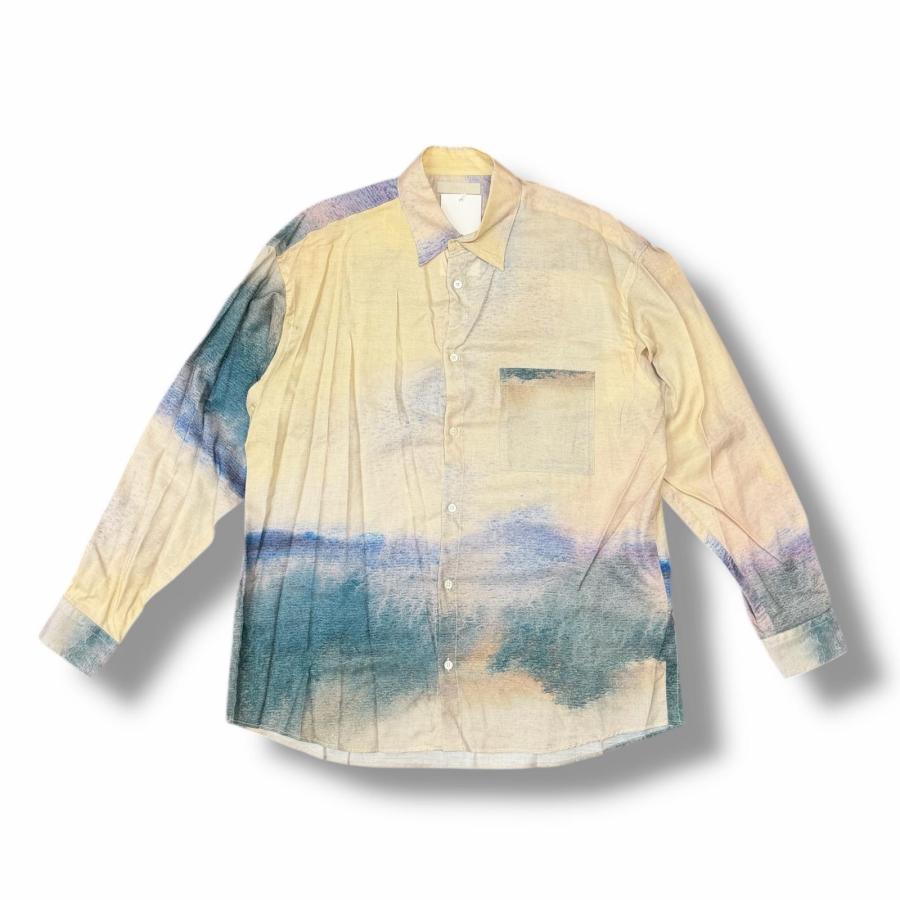未使用 YOKE ヨーク 25SS LANDSCAPE PRINTED REGULARCOLLAR SHIRT