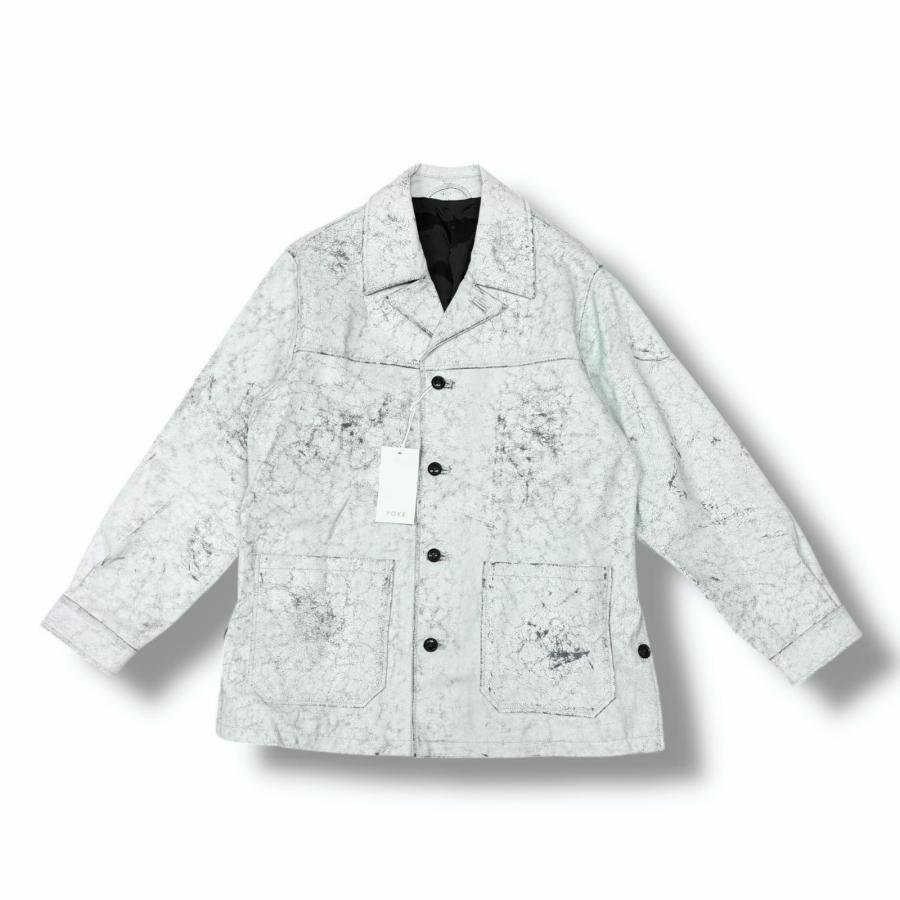 未使用品 YOKE ヨーク 25SS CRACKED GOAT LEATHER CAR COAT クラックド