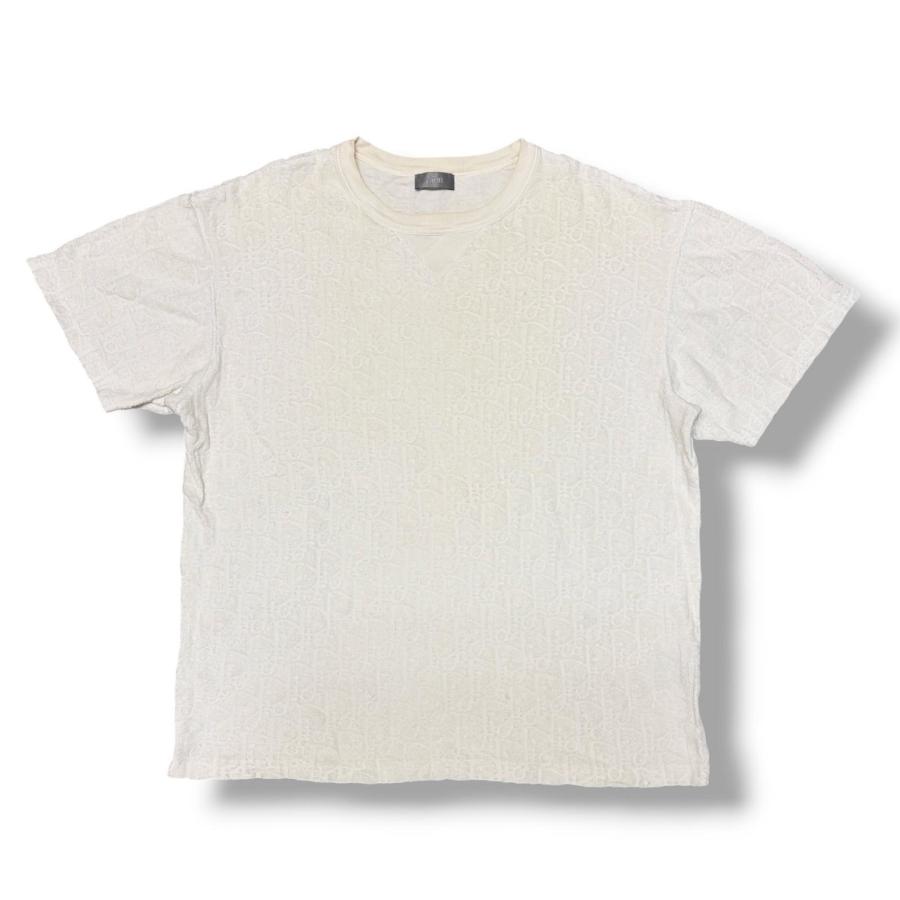 DIOR ディオール オブリーク トロッター Tシャツ M 白 Dior ディオール 21SS Oblique Print Cotton Terry Loose オブリーク