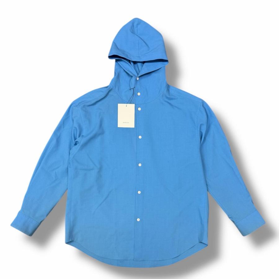 overcoat オーバーコート　ドレスシャツ　ブルー OVERCOAT オーバーコート 25SS Hoodie Shirt フーデットシャツ S25T011