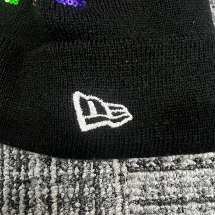 Supreme × New Era スパンコール ビーニー ブラック　黒　正規品 Supreme（シュプリーム） 20AW New Era Sequin Beanie ニューエラ