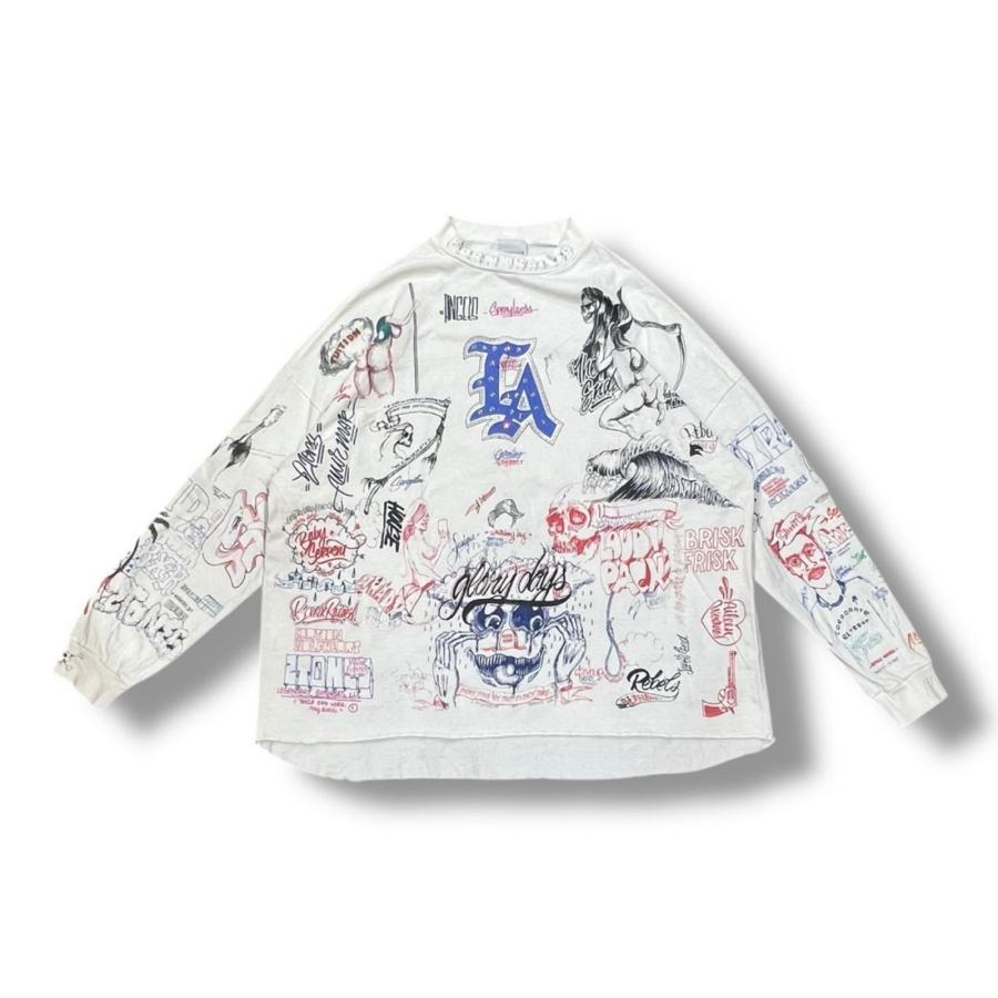 SAINT MICHAEL セントマイケル BR_LS TEE/LA BORN X RAISED