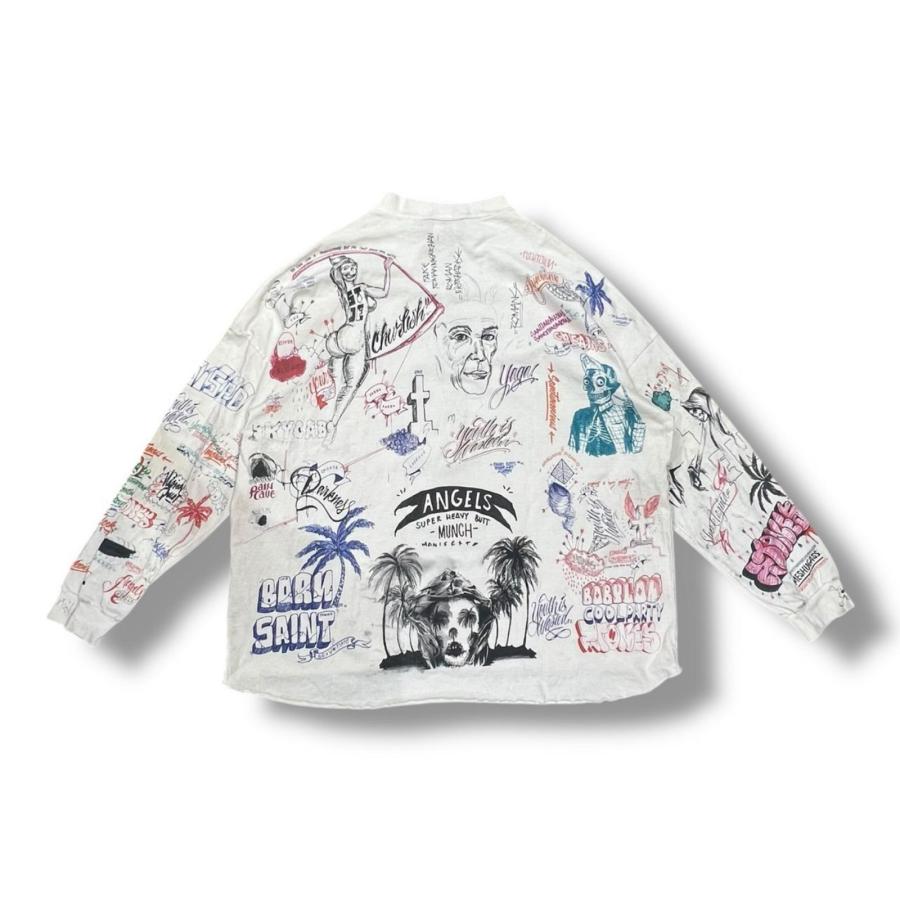 SAINT MICHAEL セントマイケル BR_LS TEE/LA BORN X RAISED