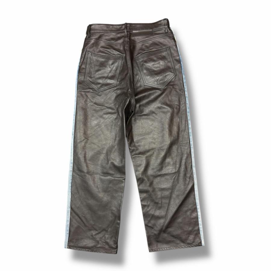 VETEMENTS ヴェトモン レザードッキングデニムパンツ ジーンズ 