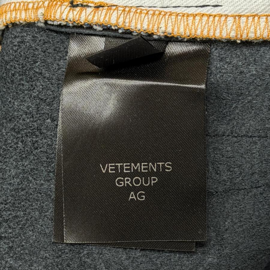 VETEMENTS ヴェトモン レザードッキングデニムパンツ ジーンズ 