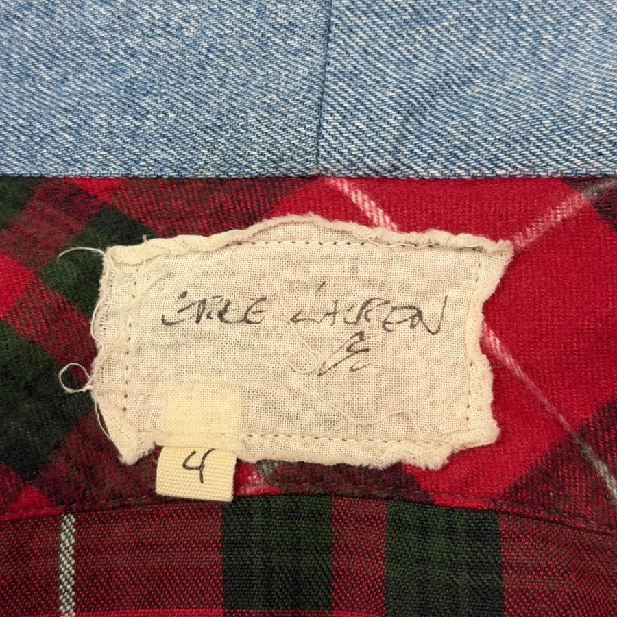 Greg Lauren グレッグローレン Red Plaid Cardigan レッドプレイド 