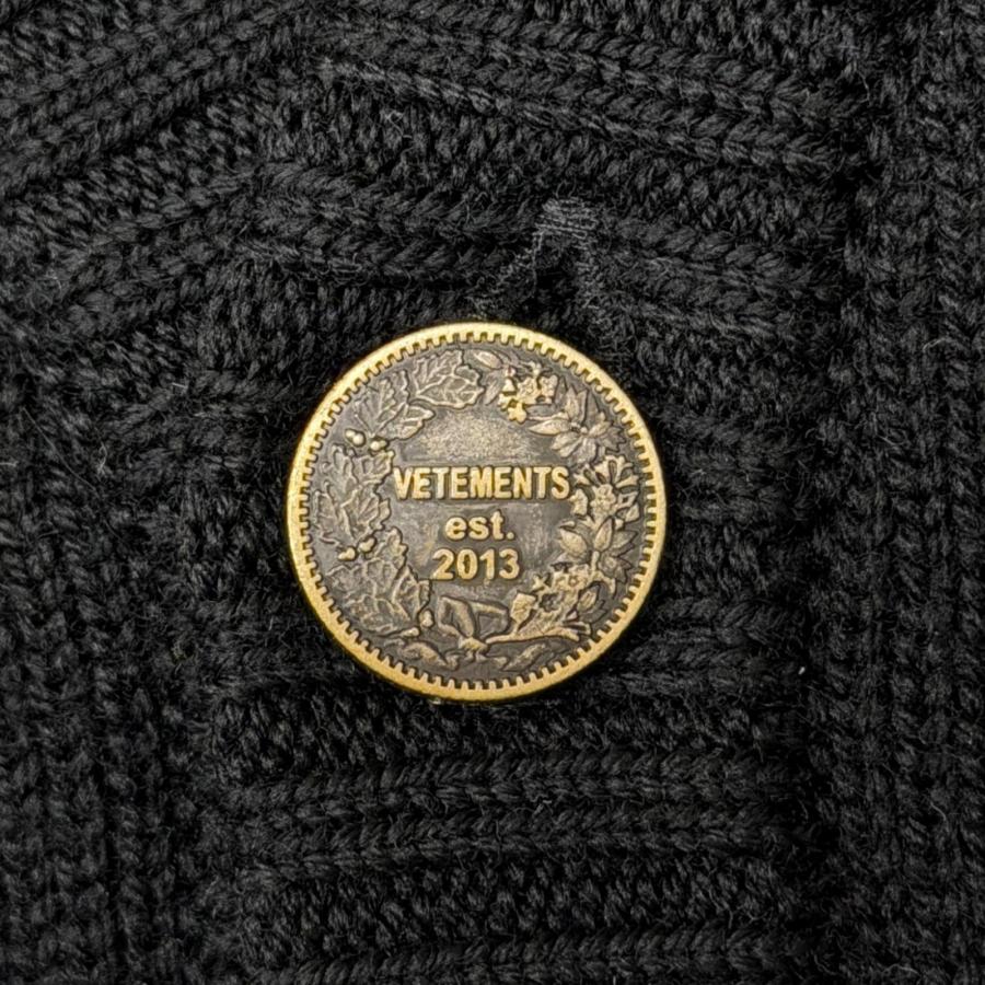 未使用品 VETEMENTS ヴェトモン 26SS LEATHER CROSS CARDIGAN レザー