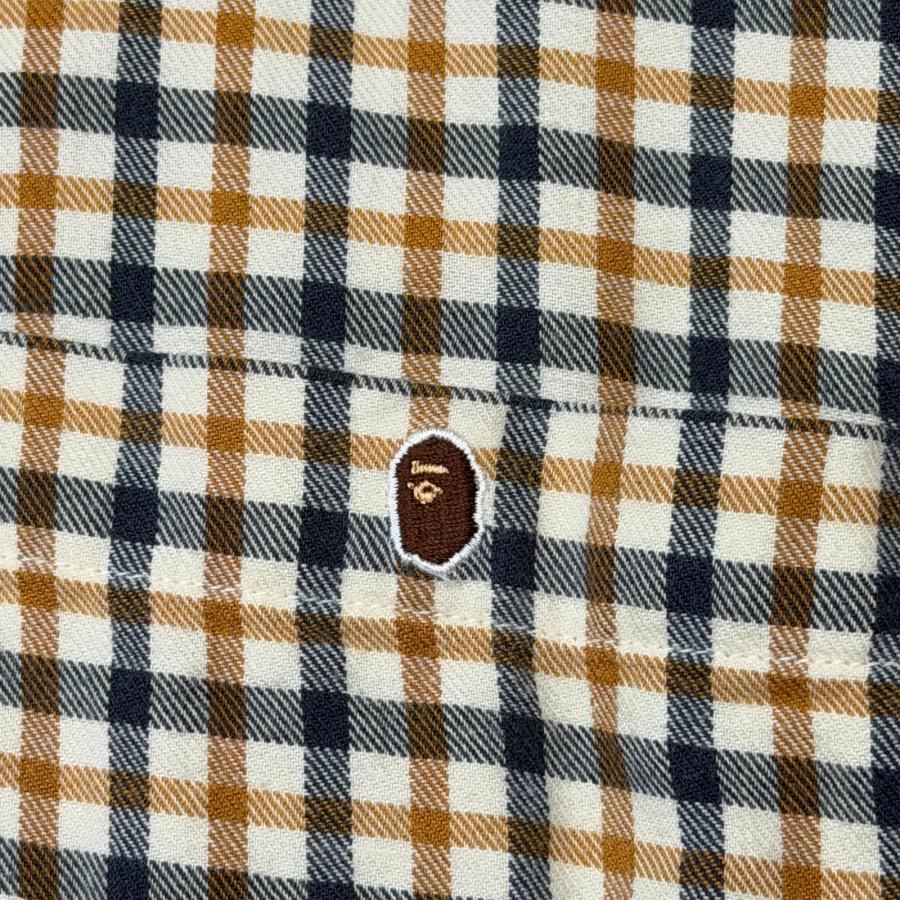 A BATHING APE アベイシングエイプ ボタンダウンチェックシャツ 長袖