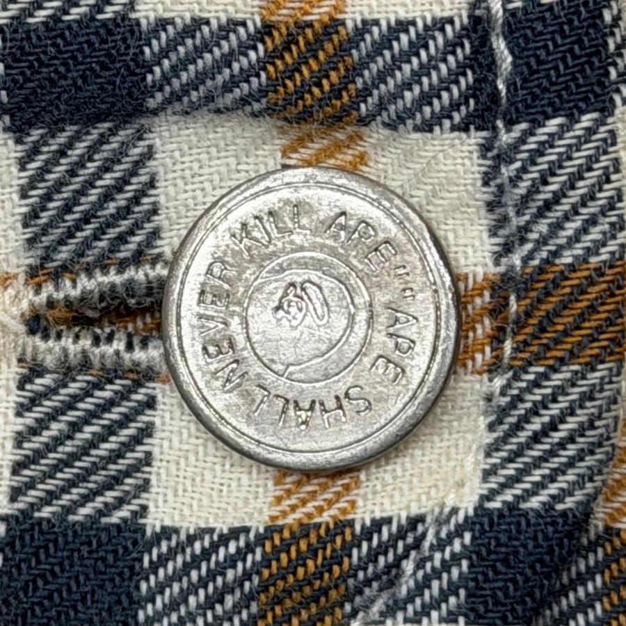 A BATHING APE アベイシングエイプ ボタンダウンチェックシャツ 長袖
