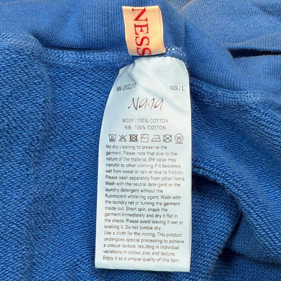 NICENESS ナイスネス 26SS NAJA ディストレストスウェットプルオーバーダブルフロント スウェット トレーナー NN-2002J17 ブルー L 13424M_3