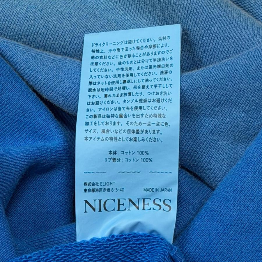 NICENESS ナイスネス 26SS NAJA ディストレストスウェットプルオーバーダブルフロント スウェット トレーナー NN-2002J17 ブルー L 13424M_4