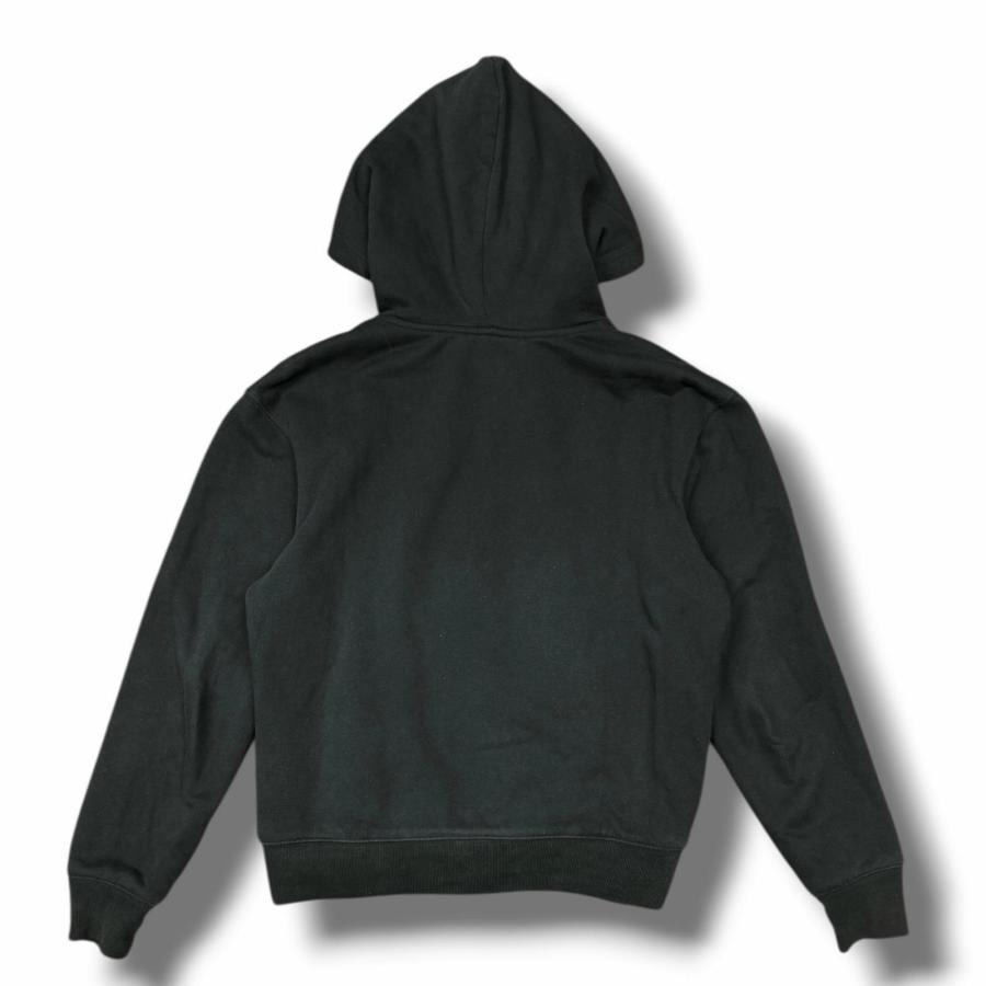 STUSSY ステューシー ダブルフェイスジップパーカー フーディー サーマル ロゴ刺繍 ブラック S 13487M_1
