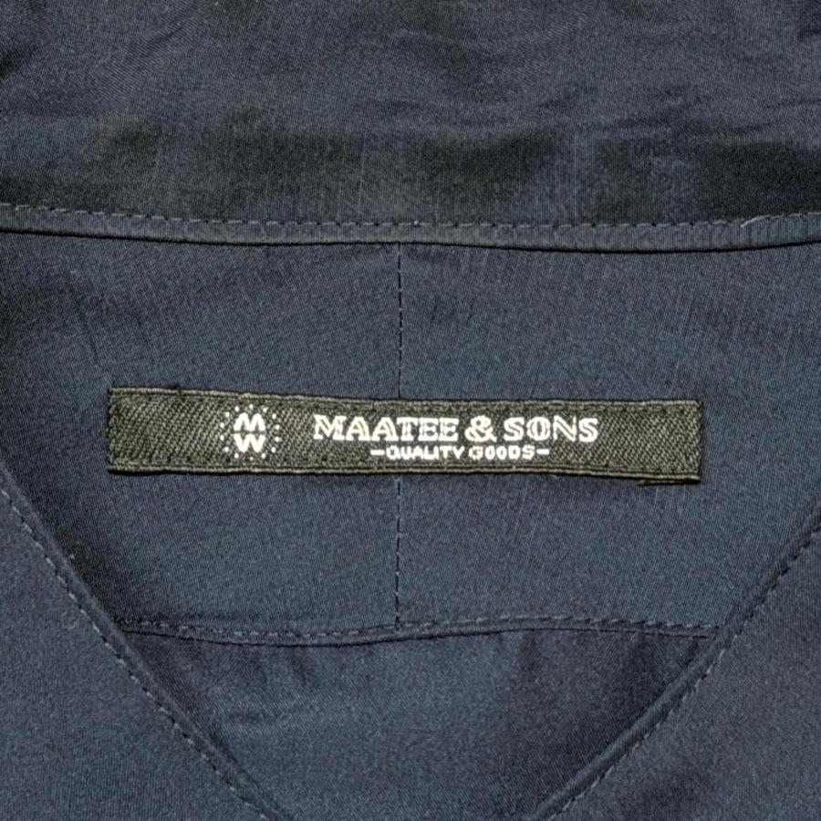 MAATEE&SONS マーティーアンドサンズ Silk Band Collar Shirt シルク