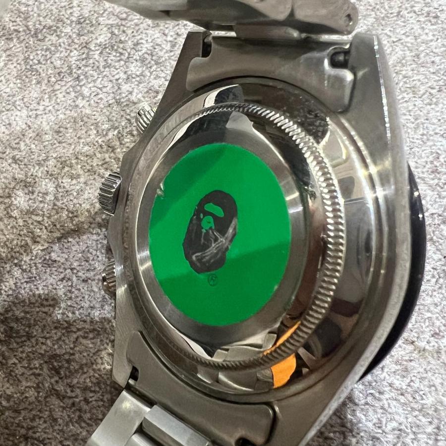 A BATHING APE アベイシングエイプ 2004年モデル APE BAPEX  ベイペックス 腕時計 アナログ時計 シルバー F 13800Mの画像