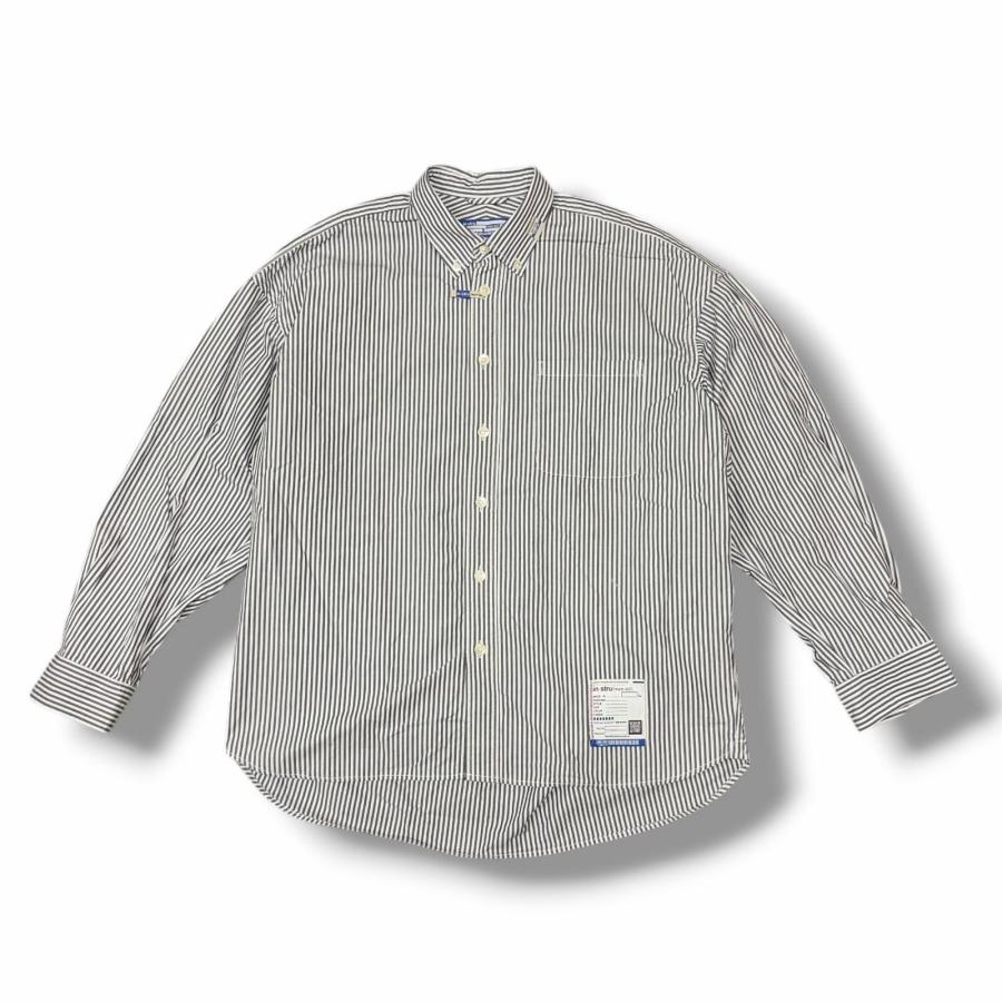 in・stru(men-tal). Stripe OX Long Sleeve Shirt ストライプオックスシャツ インストルメンタル I14SH041 グレー 48 （13953M） in・stru(men-tal). インストルメンタル ミハラヤスヒロ Stripe OX