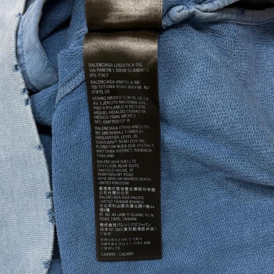 BALENCIAGA（バレンシアガ） 23SS Tape Type Ripped Pocket Hoodie