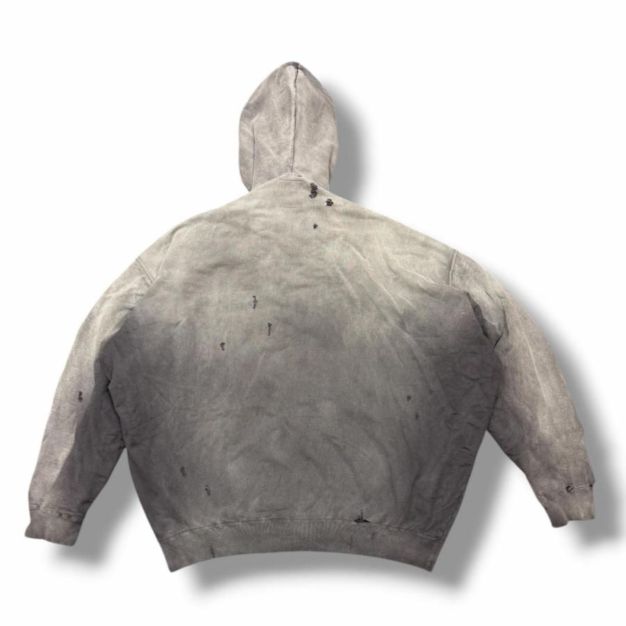 Maison MIHARA YASUHIRO メゾンミハラヤスヒロ 25SS Sun Faded Huge Zip-Up Hoodie ダメージスウェットフーディー ジップパーカー A14PK531 ブラック 46 14016M_1