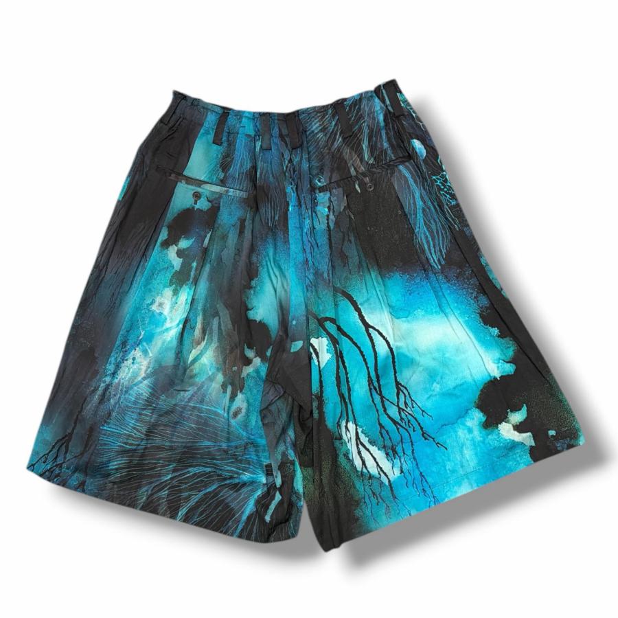 Yohji Yamamoto POUR HOMME ヨウジヤマモトプールオム 26SS SEA PRINTED SILK PANTS シープリントシルクパンツ ワイドパンツ HK-P22-243-1-03 2 14178M_1