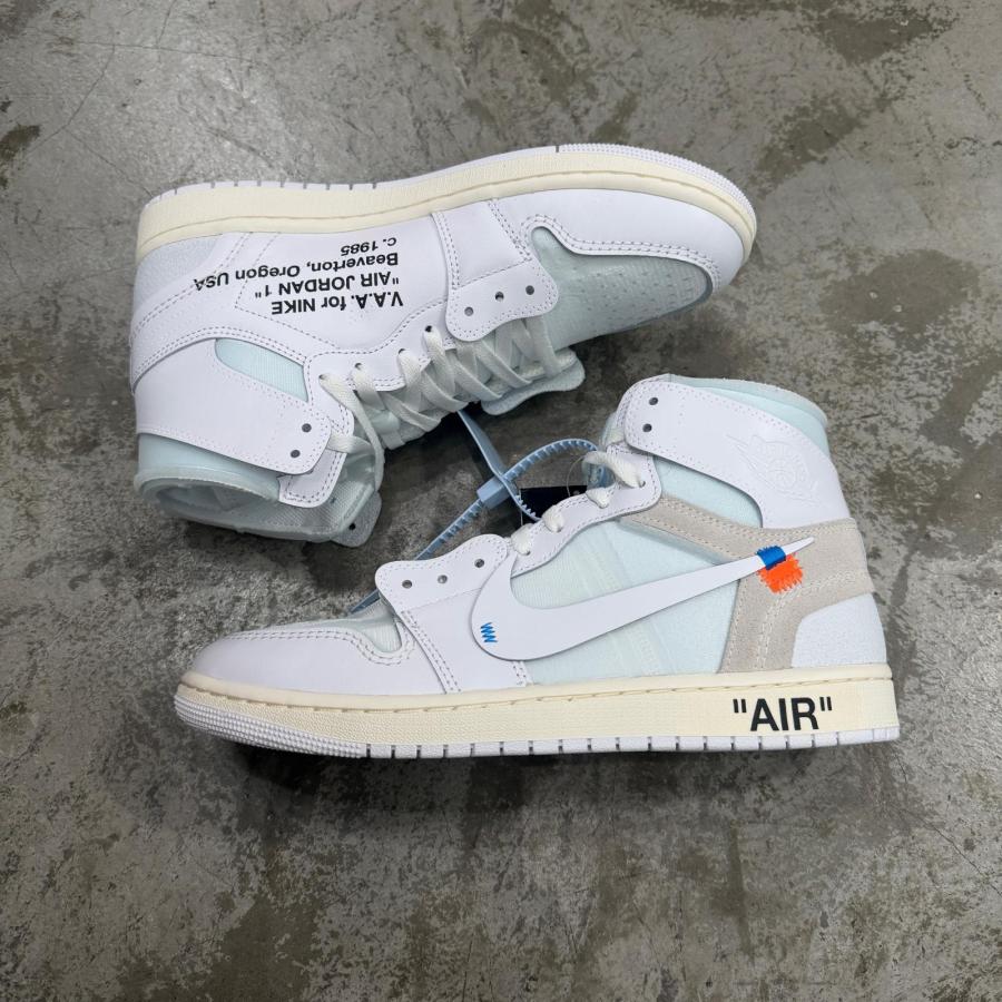 NIKE ナイキ AIR JORDAN 1 HIGH OG SP V.A.A. WHITE ジョーダン 1 ヴァージルアブローアーカイブ ハイカットスニーカー  AA3834-100 ホワイト 14412Mの画像