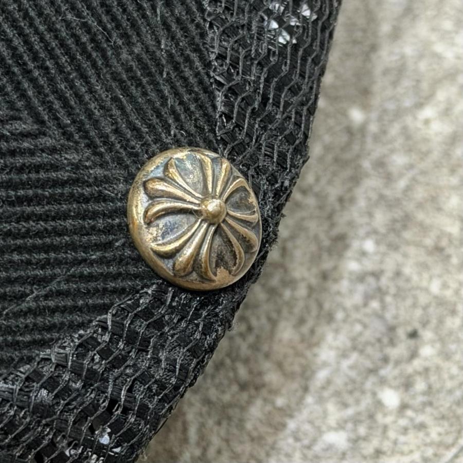 CHROME HEARTS コーデュロイメッシュキャップ　 クロスボール 帽子  クロムハーツ ブラック F （14545M） CHROME HEARTS クロムハーツ コーデュロイメッシュキャップ クロス
