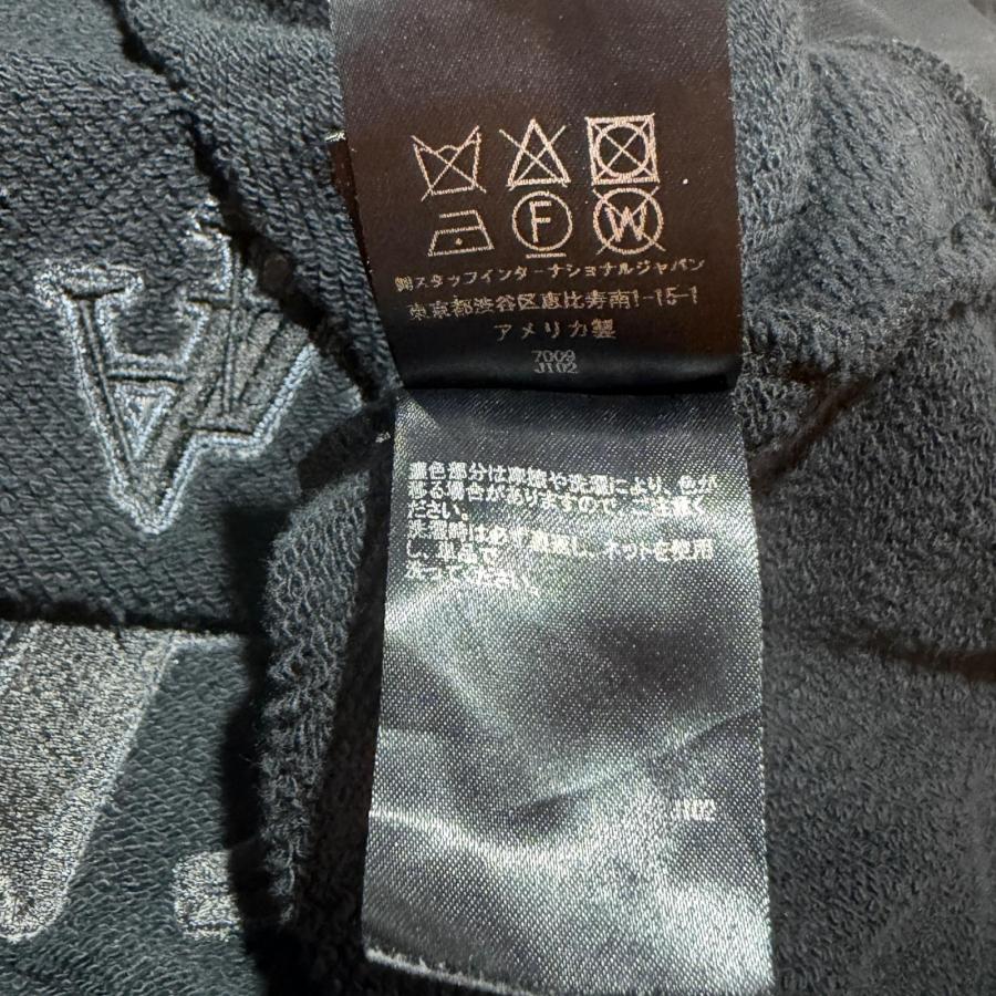 AMIRI アミリ バックAMIRI刺繍ロゴ スウェットパーカー ブラック L 