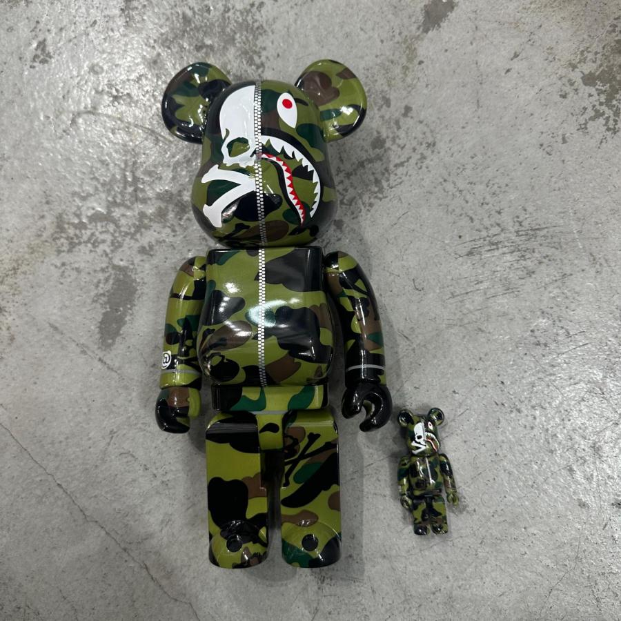 A BATHING APE × mastermind JAPAN アベイシングエイプ マスターマインドジャパン BE@RBRICK 400％ 100％  ベアブリック グリーンカモ F 14772Mの画像