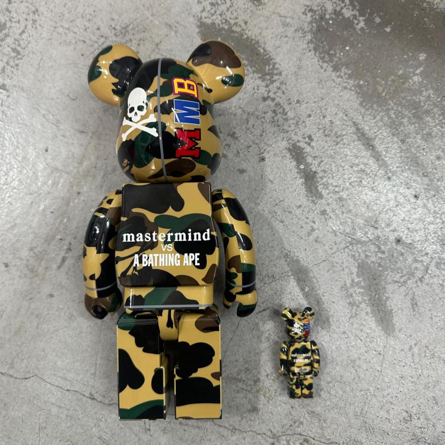 A BATHING APE × mastermind JAPAN アベイシングエイプ マスターマインドジャパン BE@RBRICK 400％ 100％  ベアブリック  カモ F 14773Mの画像
