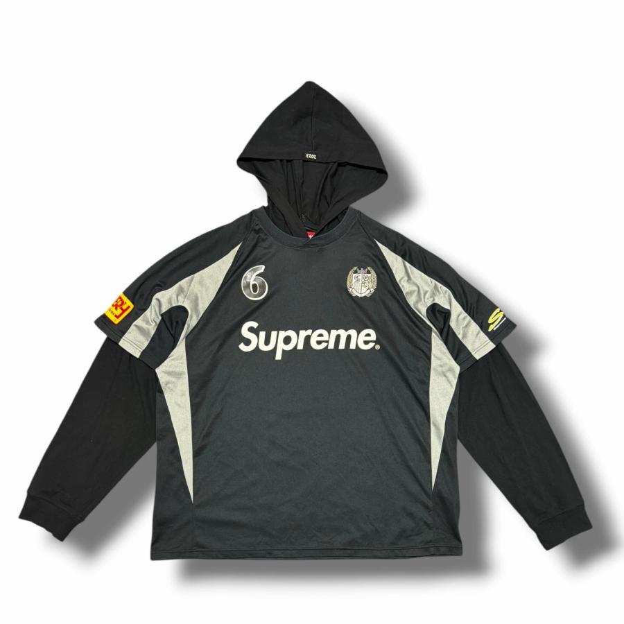 Supreme Hooded Soccer Jersey Black Sサイズ Supreme（シュプリーム） 23AW HOODED SOCCER JERSEY フーデッド