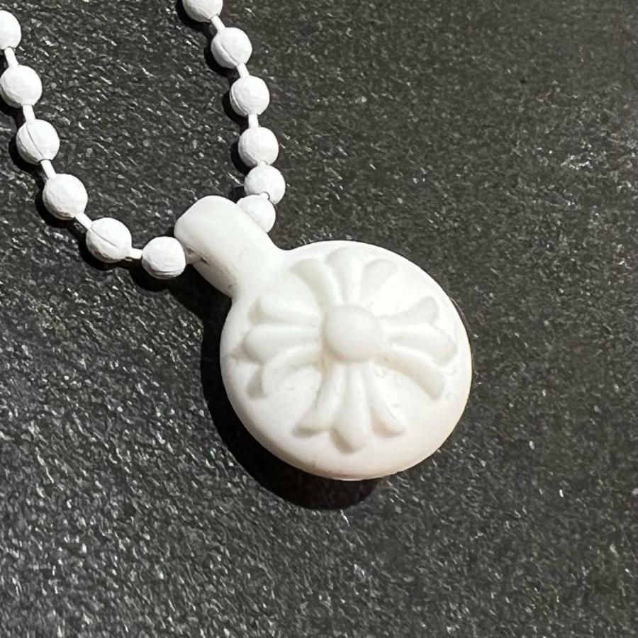 クロムハーツ　ラバーネックレス　CHクロス　ホワイト CHROME HEARTS クロムハーツ RUBBER CH CRS BALL ラバークロスボール