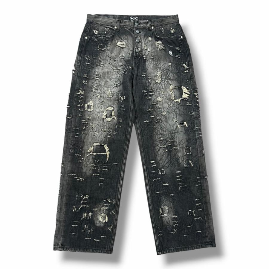 THUG CLUB サグクラブ 25AW Hard-Washed Damaged Denim Pants ダメージ