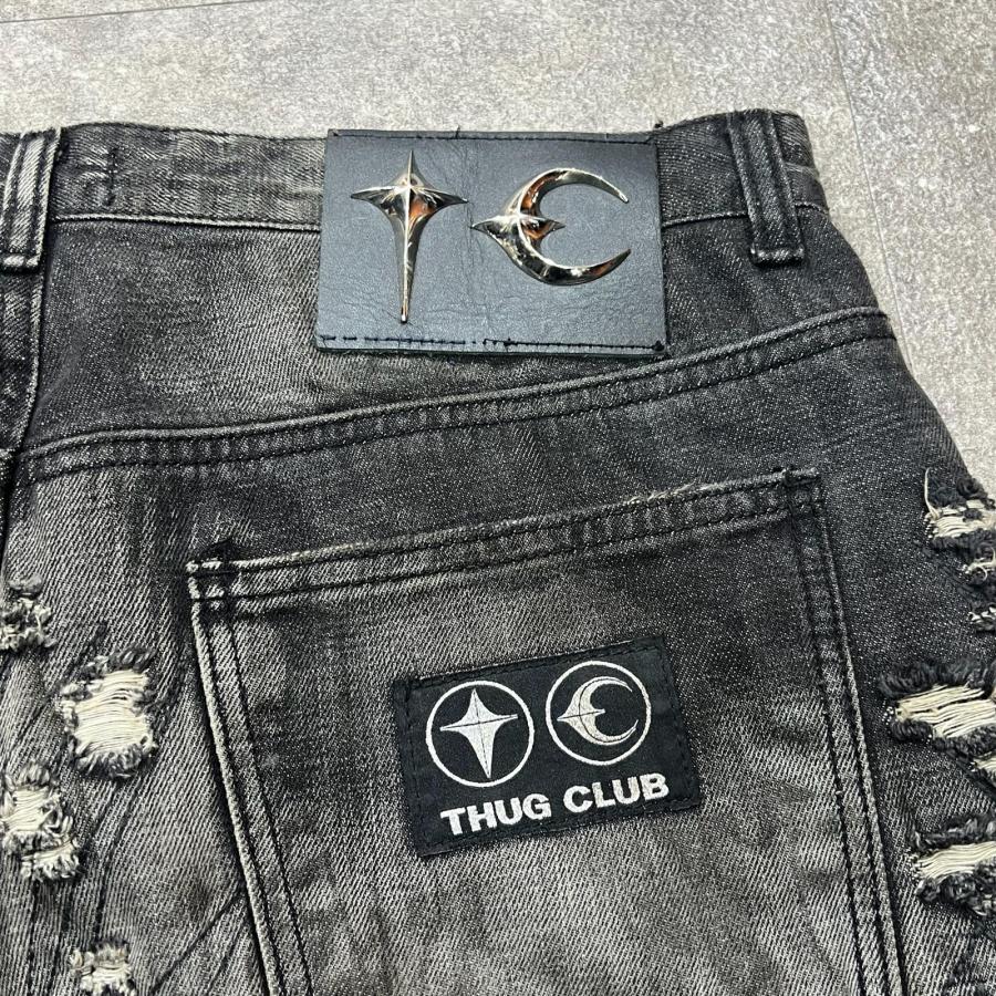 THUG CLUB サグクラブ 25AW Hard-Washed Damaged Denim Pants ダメージ
