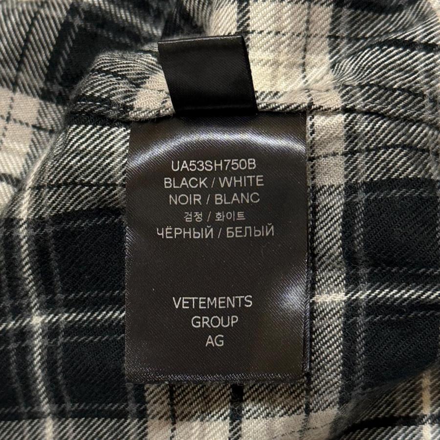 VETEMENTS ヴェトモン 22AW Double Anarchy Flannel Shirt ダブル