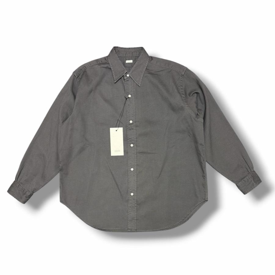 A.PRESSE アプレッセ　24AAP-02-07H 長袖　ライトグレー A.PRESSE アプレッセ 26SS Double Weave Twill Regular Collar Shirt